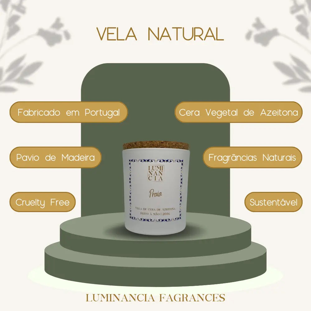 Vela Praia 200g Luminancia Fragrances