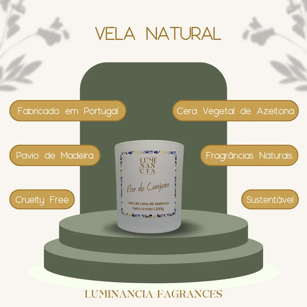 Vela Flor de Cerejeira 200g Luminancia Fragrances