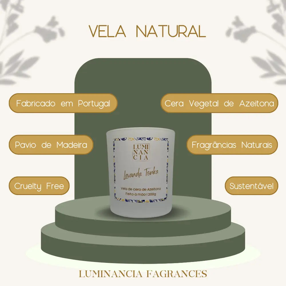 Vela Lavanda Tonka 200g Luminancia Fragrances