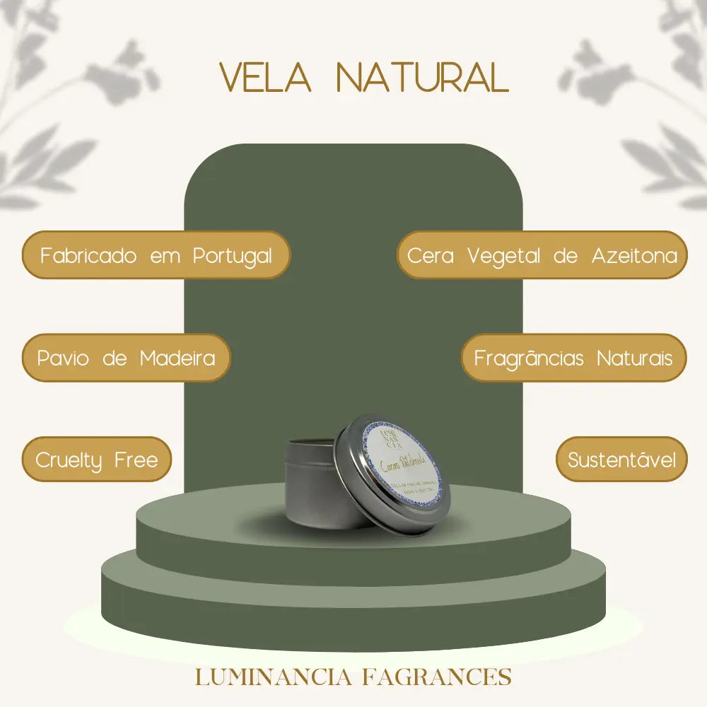 Vela Cacau Patchouli 75g Luminancia Fragrances