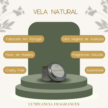 Vela Tangerina Sândalo 75g Luminancia Fragrances