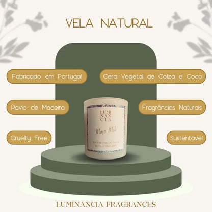 Vela Maçã Mel 200g Luminancia Fragrances