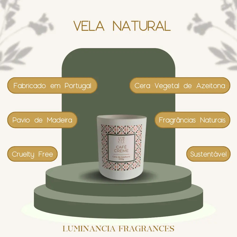 Vela Café Creme 200g Luminancia Fragrances